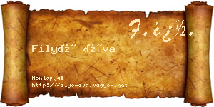 Filyó Éva névjegykártya