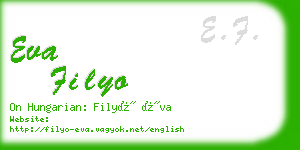eva filyo business card